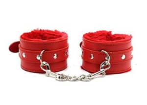 red leather handcuffs